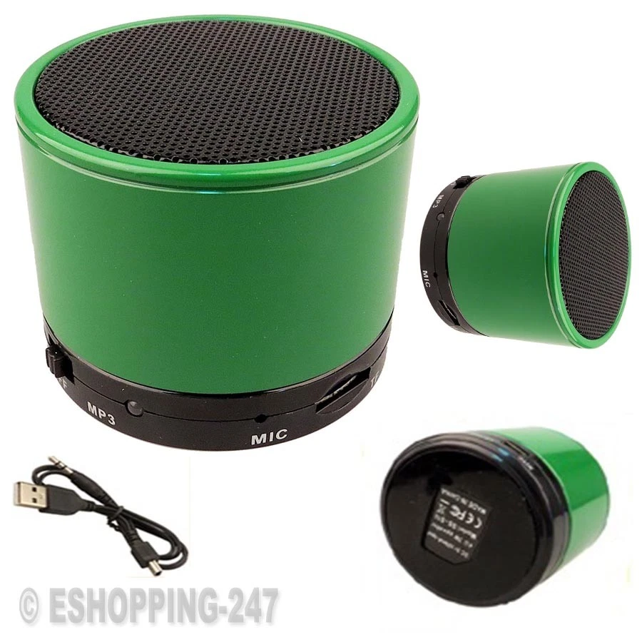 NEW BLUETOOTH WIRELESS MINI PORTABLE SPEAKER GREEN FOR SMARTPHONE