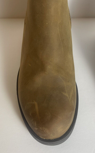 Clarks Womens Memi Zip Leather Ankle Boots Dark Tan Sz 10 Medium 2” Heel - Picture 2 of 9