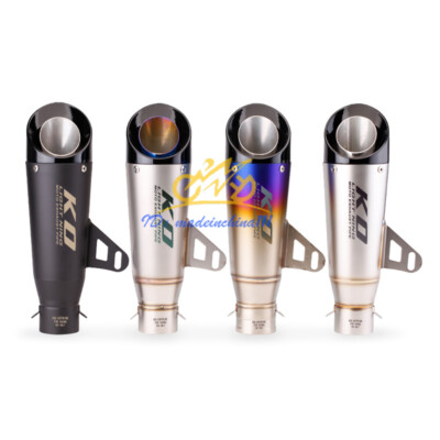 Universal 38-51mm Exhaust Tail Pipe Motorcycle Rear Muffler Tips Stainless Steel