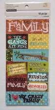 My Family Scrapbooking Stickers By Recollections Reunion Memories Good Times