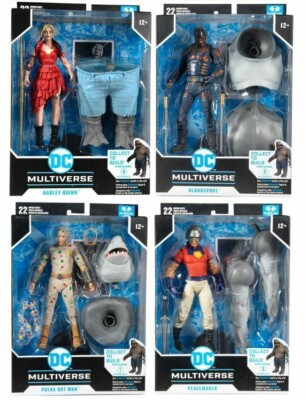 2021 McFarlane DC Multiverse Suicide Squad Complete King Shark BAF Set of 4 