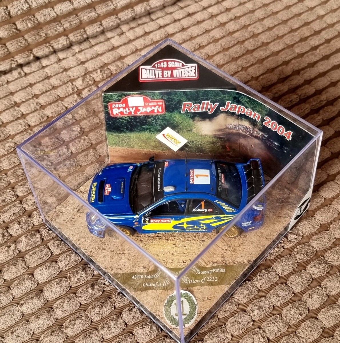 Miniature Subaru Impreza WRC 2004 – Solberg Rally Acropolis – Vitesse 1/43 (Ref 43109)
