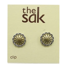 New Gold & Silver Concho Clip On Earrings by the Sak NWT #SAK41