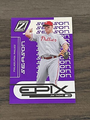 2005 Donruss Zenith Epix Purple Season Jim Thome #E-10 Phillies /150
