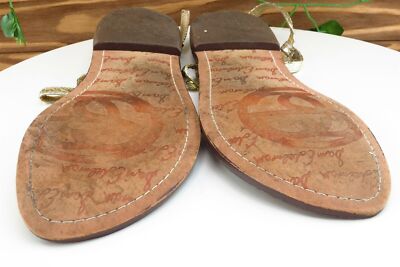 Sam Edelman Sz 10 M Gold Thong Synthetic Women Sandals Gigi | eBay