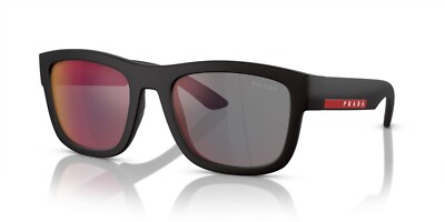 Prada Linea Rossa PS 01ZS Black/Grey Blue Red Mirrored (DG0-08F) Sunglasses