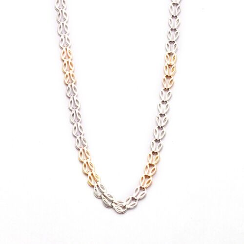 Fine 950 Platinum Mens Link Chain 6.4 MM 22 Inch Weight 18.70 Gram 18k Rose Gold
