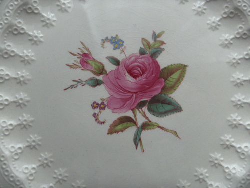 Spode Billingsley Rose 2 Brotteller ~ Copeland Spode ~ 1926 ~ Made in England - NR! - Bild 2 von 5