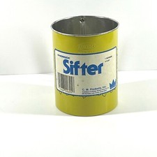 Vintage, Androck, Hand Flour Sifter, Lime Green/Floral Design W/ Original Label