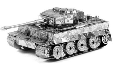 Metall Erde Deutscher Tiger 1 Panzer 3D Laserschnitt hochdetailliertes Modell des Zweiten Weltkriegs