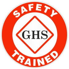 GHS Safety Trained Bumper Sticker Military Vinyl Soldier Decal 5"