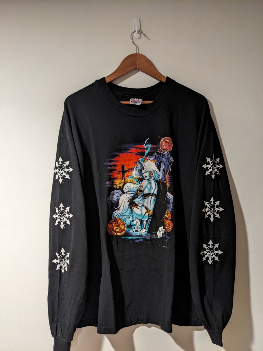 Vintage 1996 Lady Death Grave Chaos Comics Black XX-Large