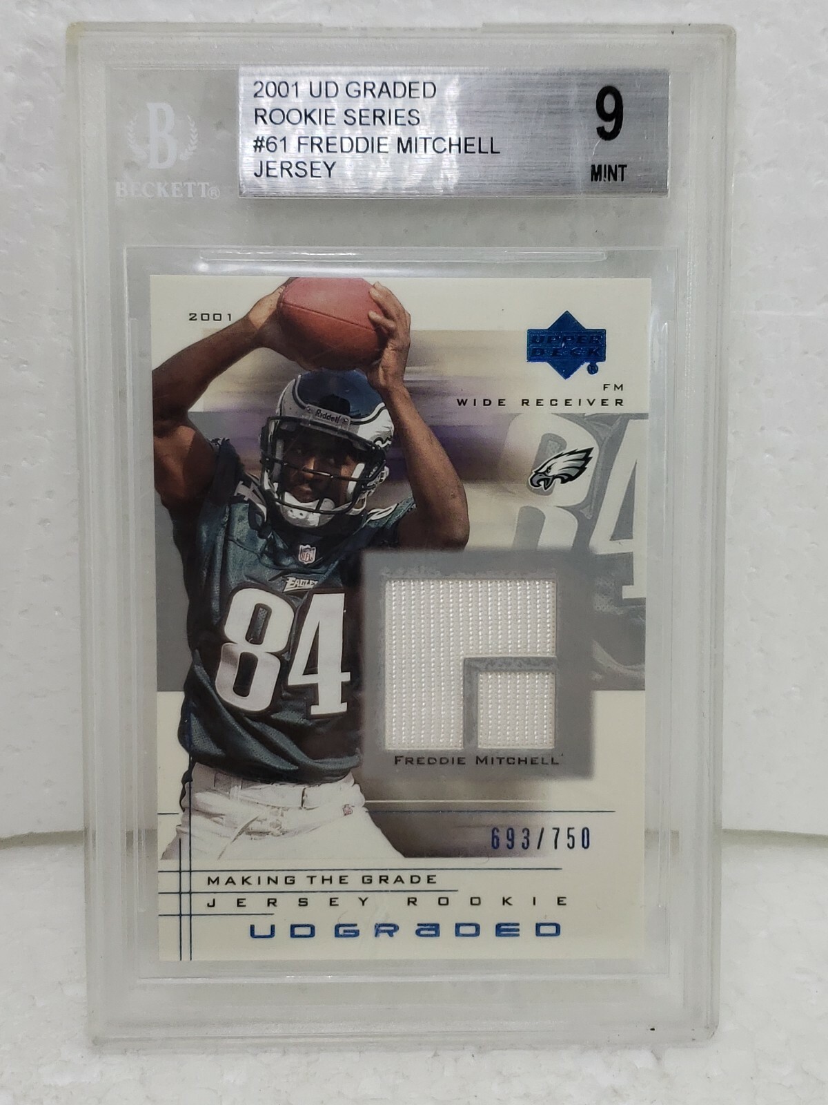 Freddie Mitchell Upper Deck Pros & Prospects #134 Rookie Jersey