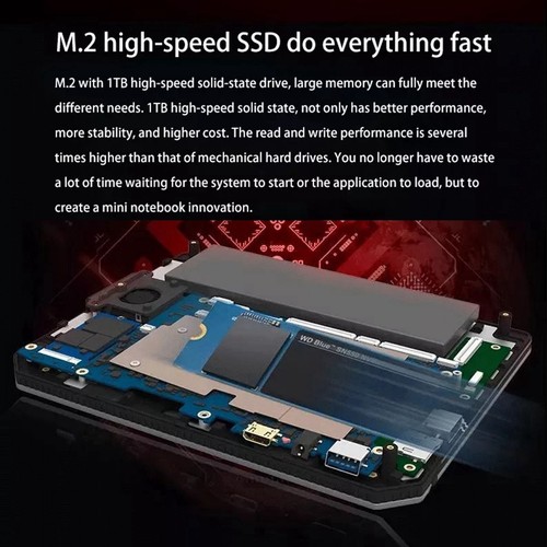 Mini Laptop 7 Inch Touch Screen 12 GB RAM Band WiFi Notebook Computer Part