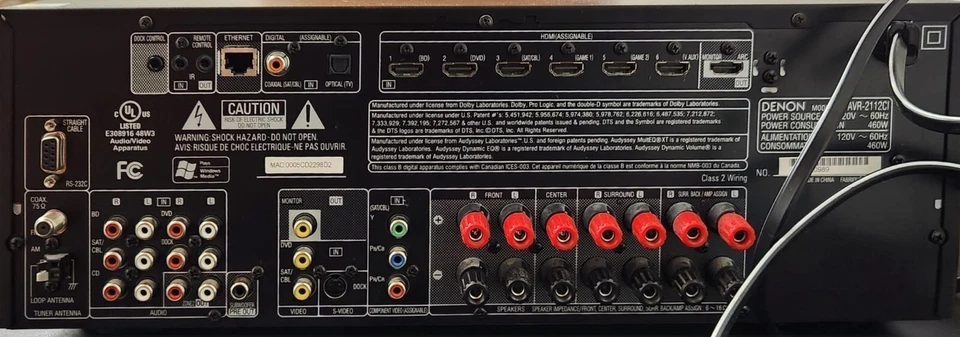 Denon AVR-2112CI Receiver HiFi Stereo 7.1 Channel - Black  - Image 4 of 4