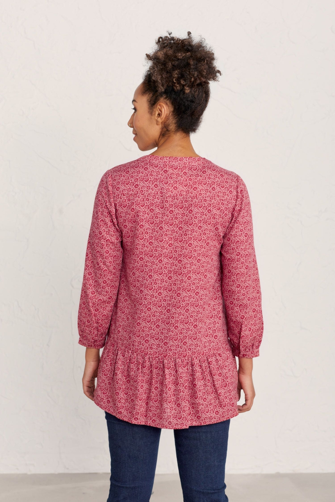 Seasalt Women's Tunic pink Colarossi Tiered Tunic Regular Painted