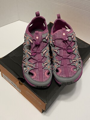 Merrell Girls Hydro Choprock Sandals Purple Gray Hiking Outdoors Breathable 3M