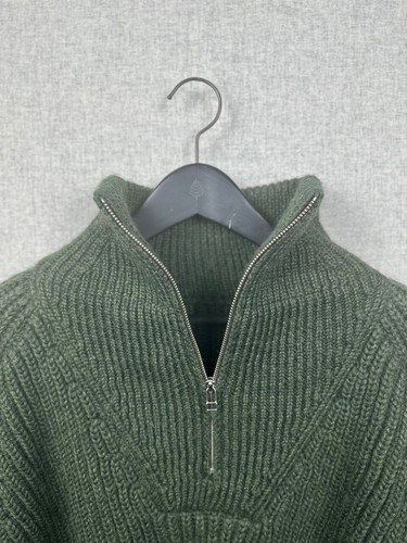 JACQUEMUS Wool Half Zip Cropped Knit Size 38/Small Green Women's - Picture 4 of 7