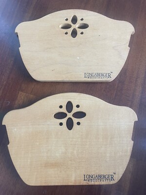 Longaberger Woodcrafts Bread & Cracker Basket Wood Divider Set of 2