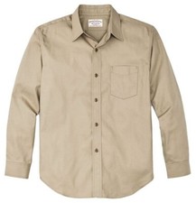 Filson Service Shirt New Gray Khaki 7oz Cotton Twill Military Workwear Button