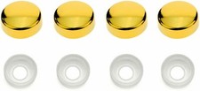 4 Gold License Plate Tag Mounting Holder Frame Shield Screw Cap Covers Brand New