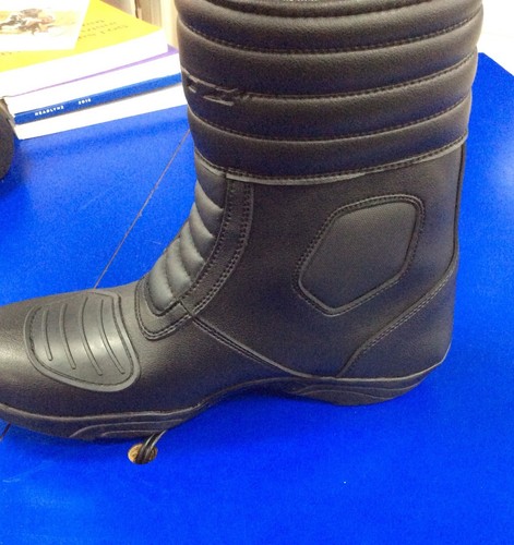 Short Ankle Motorcycle Boots Leather Motorbike/Scooter Armoured Shoes- QUARTZ - Picture 2 of 6