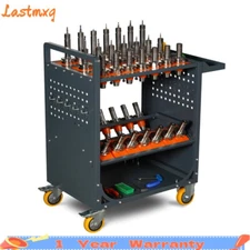 CAT40 CNC Tool Holder BT40 CNC Tool Cart Stor with Wheels for Warehouse Factory