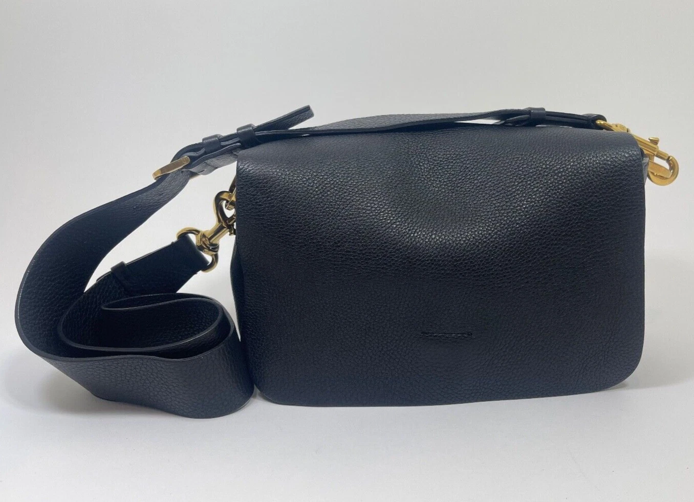 Lanvin — LANVIN Nomad Grained Calfskin Shoulder Bag in Black