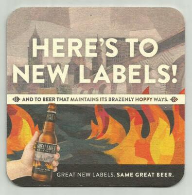 15 Great Lakes Here's To New Labels! Burning River Pale Ale  Beer Coasters