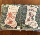 2 Bucilla Gallery of Stitches Cross Stitch Stocking Kits 33336 Yuletide 33332 Xm — photo 1