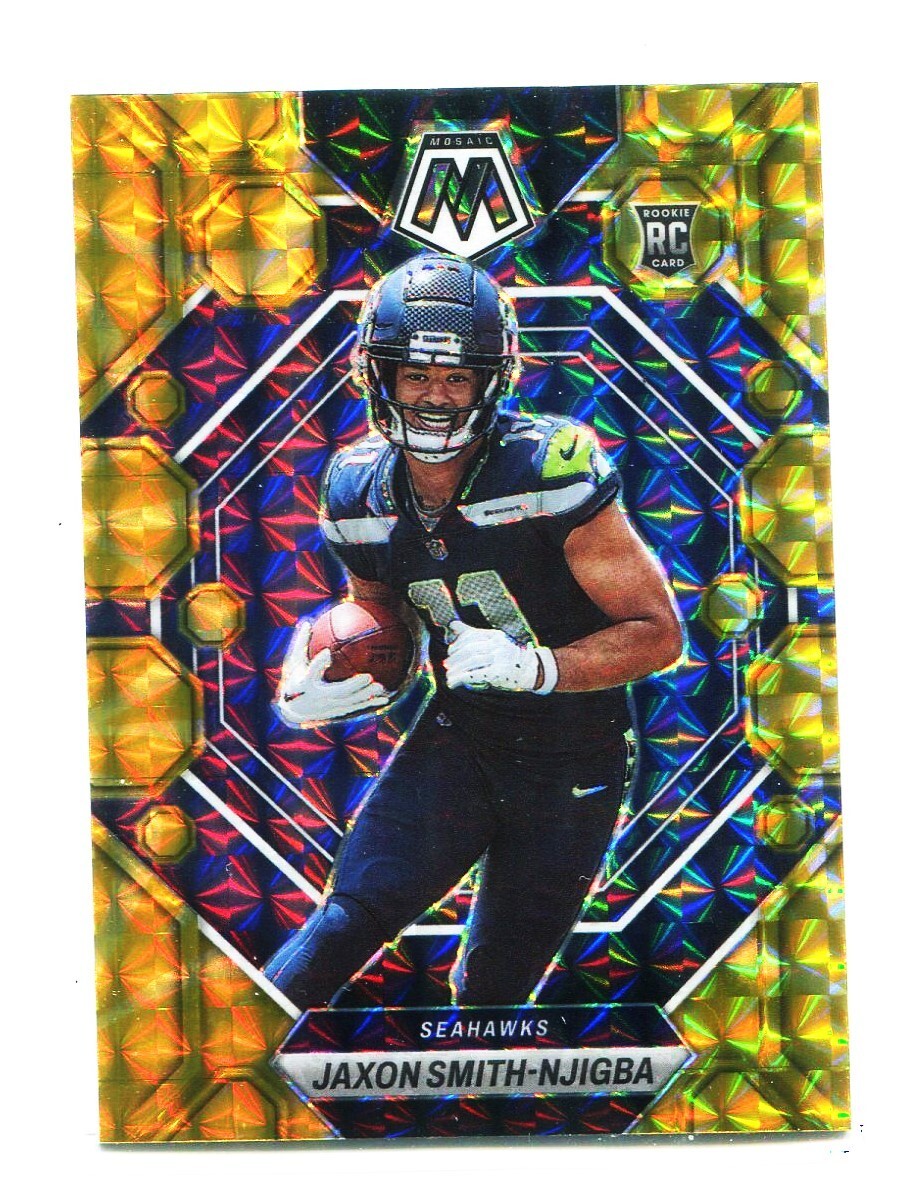 2023 Panini Mosaic Reactive Yellow Jaxon Smith-Njigba, RC #331 Seattle Seahawks