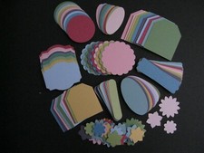 120pc SUBTLES COLLECTION STAMPIN UP CARDSTOCK PUNCH TAGS ORIGINAL COLORS