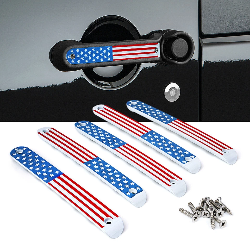 Cubierta de inserciones de agarre de manija de puerta de aluminio Xprite para Jeep Wrangler JK 07-18 Foto 2 de 4