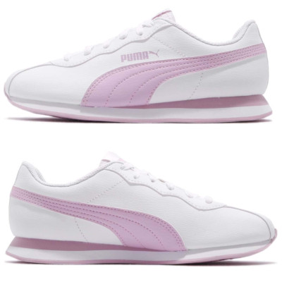 PUMA Turin II Men's Sneakers - White/Winsome Orchid Pink Lace Up Size 12 US
