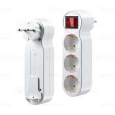 3-Fach Steckdose Steckdosenverteiler Steckdosenleiste Dreifachstecker Adapter