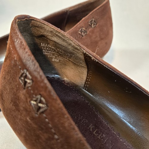 VINTAGE Office-Sirencore Academia ANNE KLEIN Brown Suede Buckle Shoes Size 8M. - Picture 23 of 24