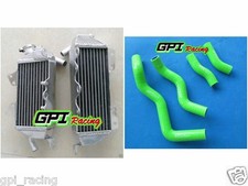 aluminum radiator +GR HOSE Kawasaki KLX 250 KLX250 1993-1996 1994 1995 93 94 95
