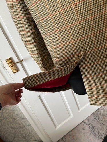 CROMBIE Men’s Light Wool Country Pursuits Checked HACKING Blazer Jacket (40) S - Picture 6 of 17