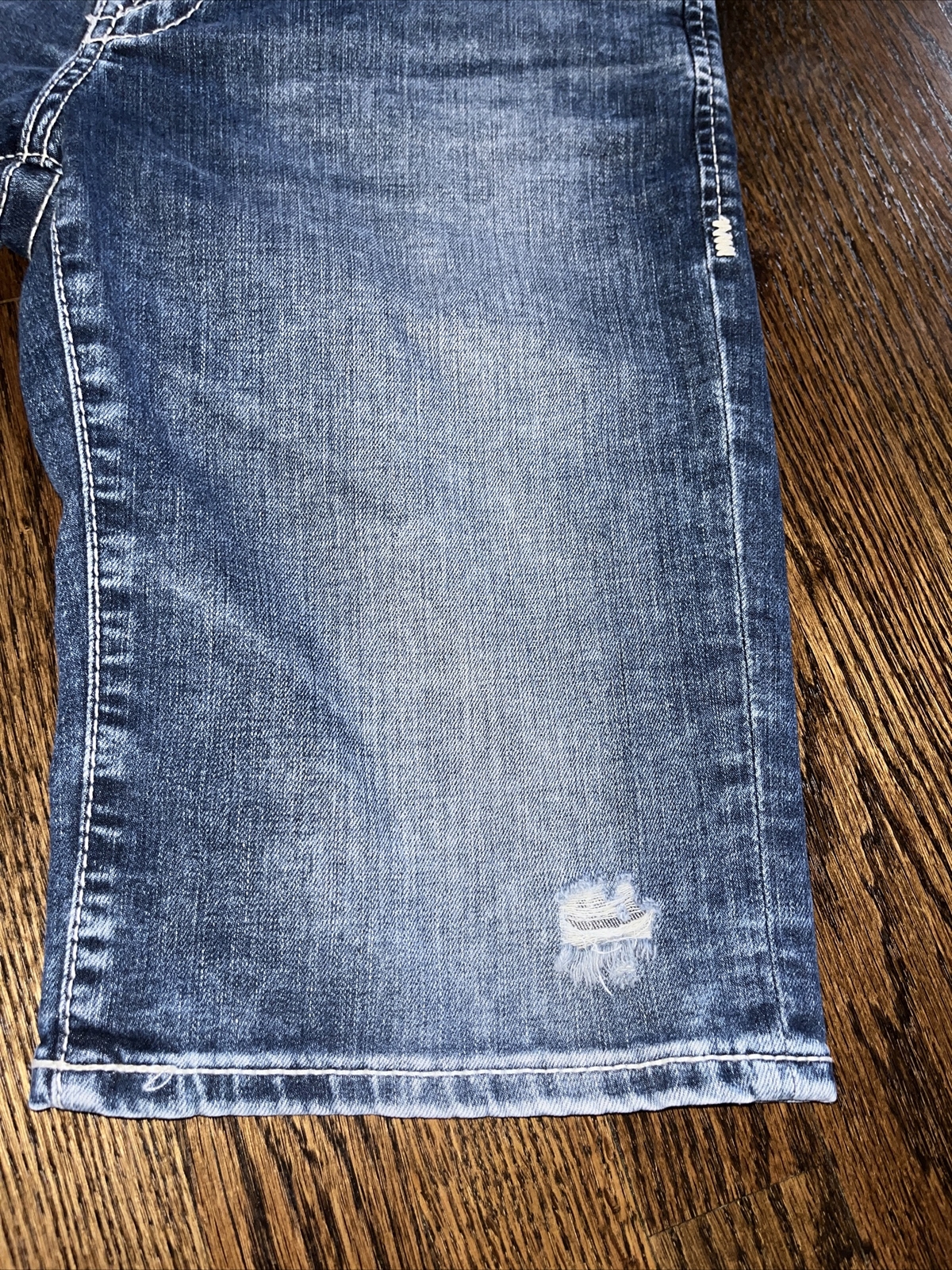 Big Star Womens Denim Shorts Mid Rise Blue Size 28 (actual 30x11) - View 7