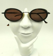 Vintage Kenneth Cole Wind Shield 232 Black Tortoise Oval Sunglasses FRAMES ONLY