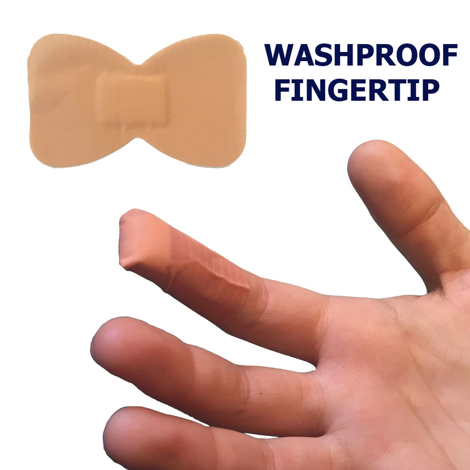 QUALICARE PREMIUM ULTRA THIN WASHPROOF FIRST AID FINGERTIP PLASTERS DRESSINGS