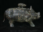 12.4" Old China Chinese Bronze ware dynasty Engraved rune wild beast Pig respect