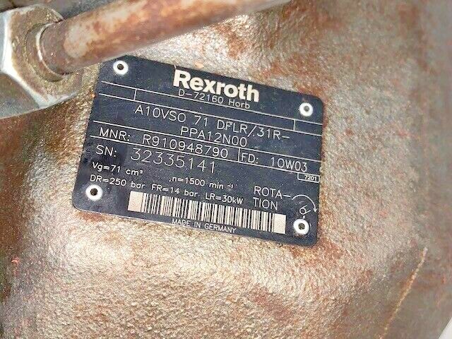 REXROTH PUMP D-72160 HORB A10VS0 71 DFLR/31, W/ VALVE BLOCK