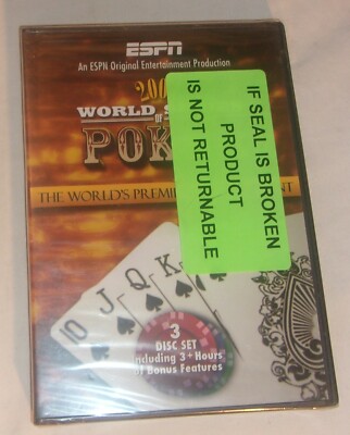 ESPN 2004 WORLD SERIES OF POKER DISC DVD SET IN NEW CONDITION  881532000382|