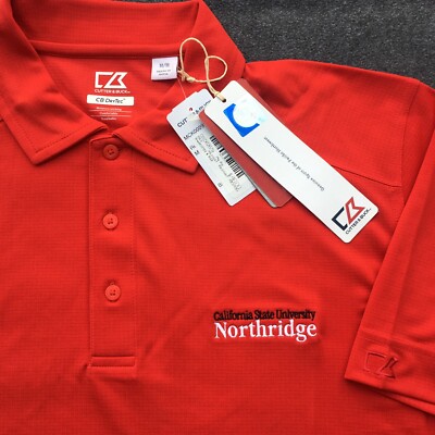 Cal State Northridge Matadors Polo Shirt Cutter & Buck golf red NWT New size M