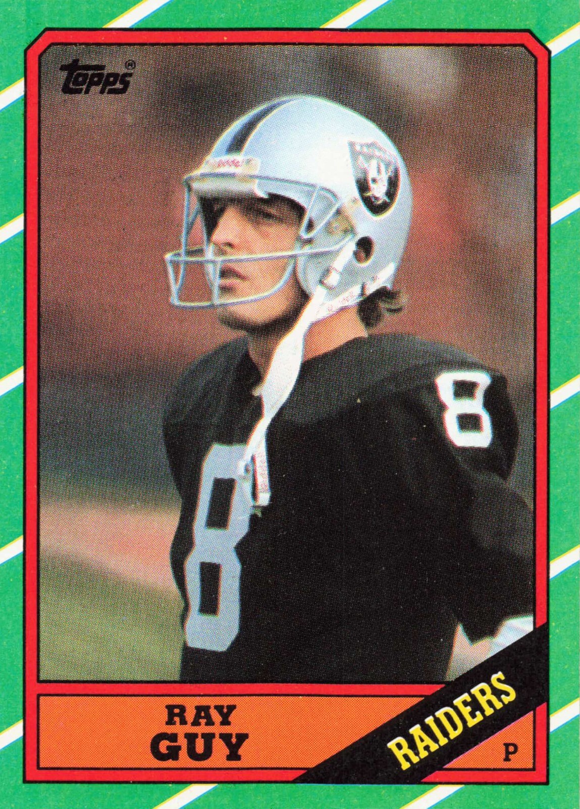 1986 Topps Football Ray Guy Los Angeles Raiders #69