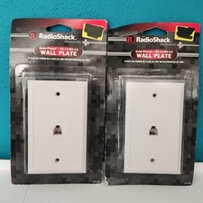 2 - RadioShack 4-Pin RJ-11/RJ-14 Wall-Mount Modular Telephone Plate - 279-204