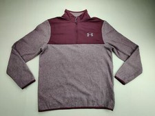 Under Armour Loose Infrared Cold-Gear Wmn's Medium 1/4 Zip Maroon/Light Grey Top