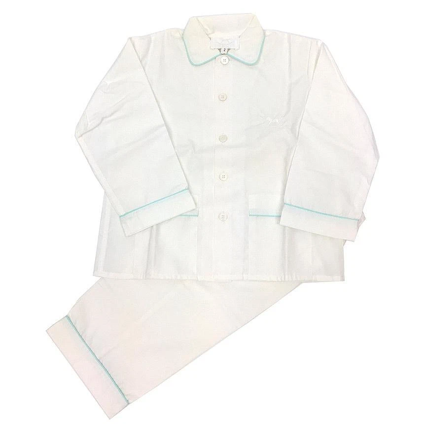 Hermes kids pajamas size 2 cotton white horse embroidery shirt 39