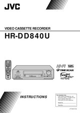 JVC HR-DD840U VCR Owners Instruction Manual Reprint